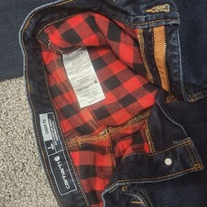 Carhartt Women’s Dark Blue Denim Flannel Lined Jeans